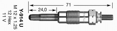 NGK Izzítógyertya Y-914U_NGK